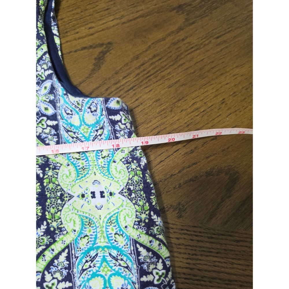 Kate & Sam Paisley Layered Crisscross Back Sleeveless Dress Navy Green PL - Picture 7 of 7